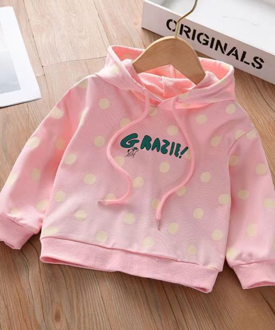 Kid Baby Girls Hooded Long Sleeve Shirts
