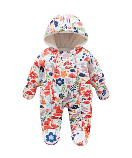 Baby Boys Girls Autumn Winter Lovely Animal Print Cotton Rompers