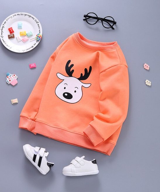 Kid Baby Boy Girl Cotton Long-sleeved T-shirt