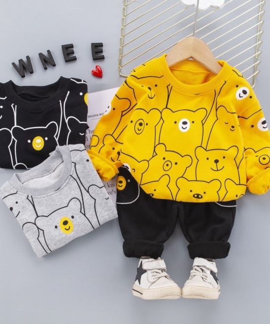 Kid Baby Boy Sport Cartoon Bears 2Pcs/Sets
